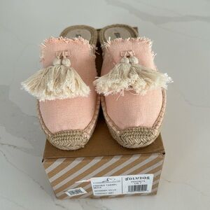 Soludos Frayed Tassel Mule Spanish Villa